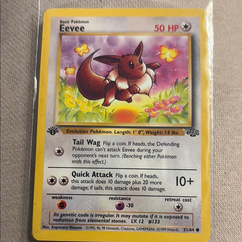 Eevee Card  1st edition 51/64 MINT